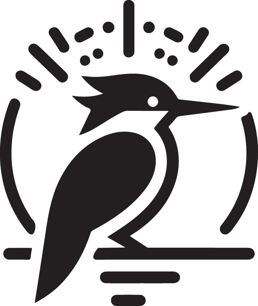 ijsvogel vogel vector kunst icoon, clip art, symbool, zwart kleur silhouet, wit achtergrond 37
