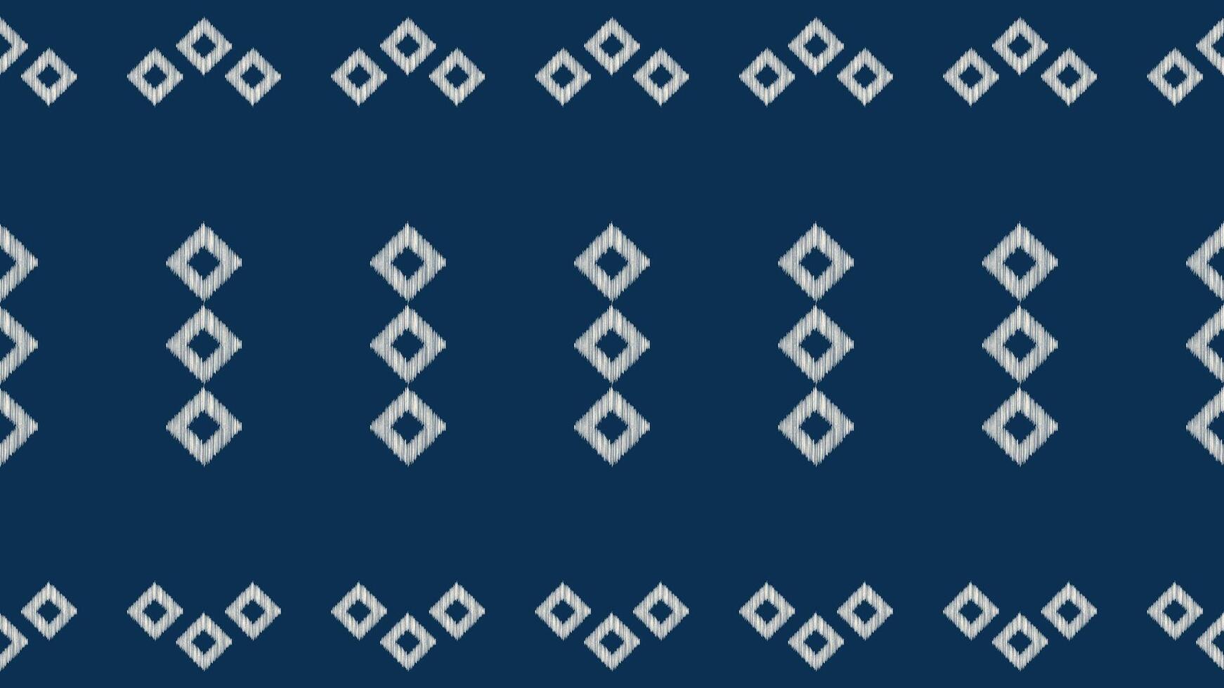 traditioneel etnisch ikat motief kleding stof patroon meetkundig stijl.afrikaans ikat borduurwerk etnisch oosters patroon blauw achtergrond behang. abstract,vector,illustratie.textuur,frame,decoratie. vector