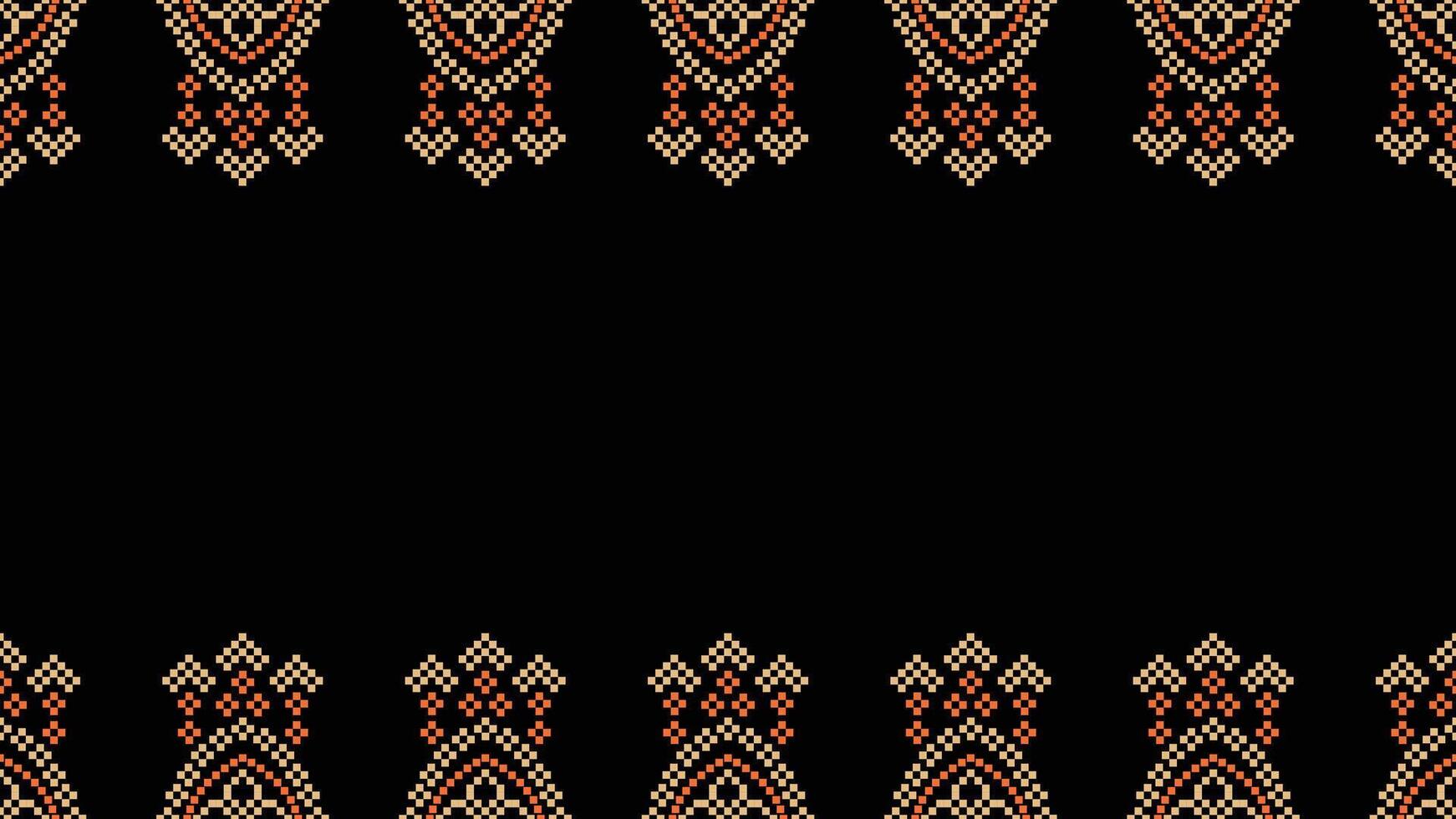 traditioneel etnisch motieven ikat meetkundig kleding stof patroon kruis steek.ikat borduurwerk etnisch oosters pixel zwart achtergrond.abstract,vector,illustratie. textuur, sjaal, decoratie, behang. vector