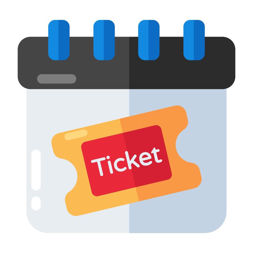 modern ontwerp icoon van ticket datum vector