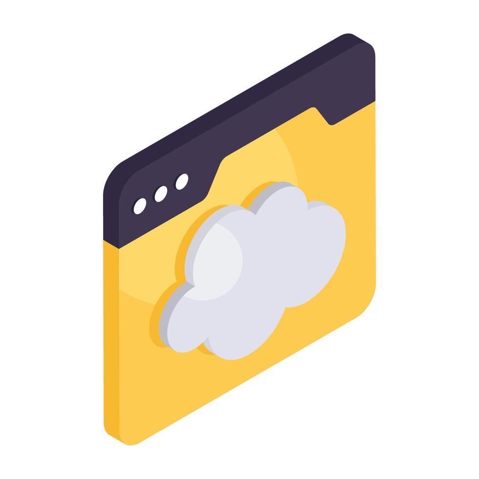 modern ontwerp icoon van wolk website vector