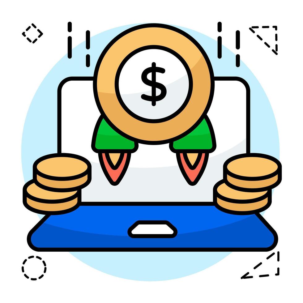 een premium downloadpictogram van vliegend geld vector