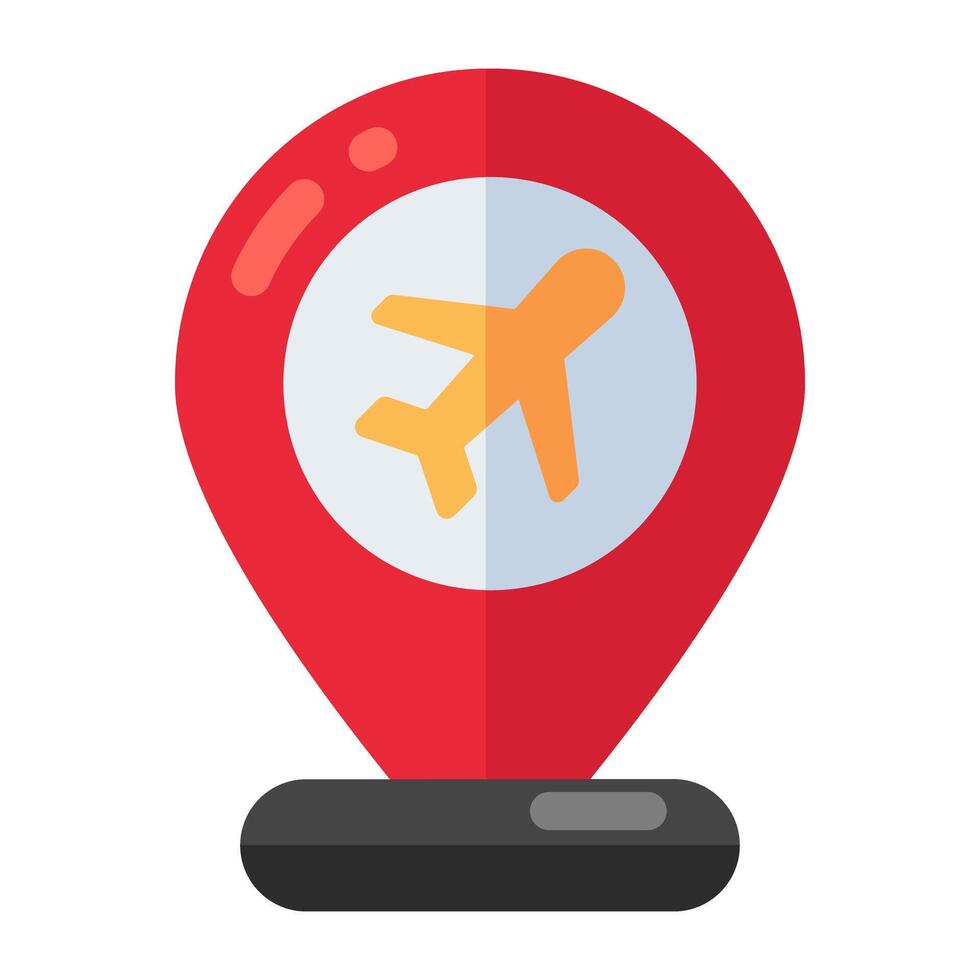 premie ontwerp icoon van luchthaven plaats vector