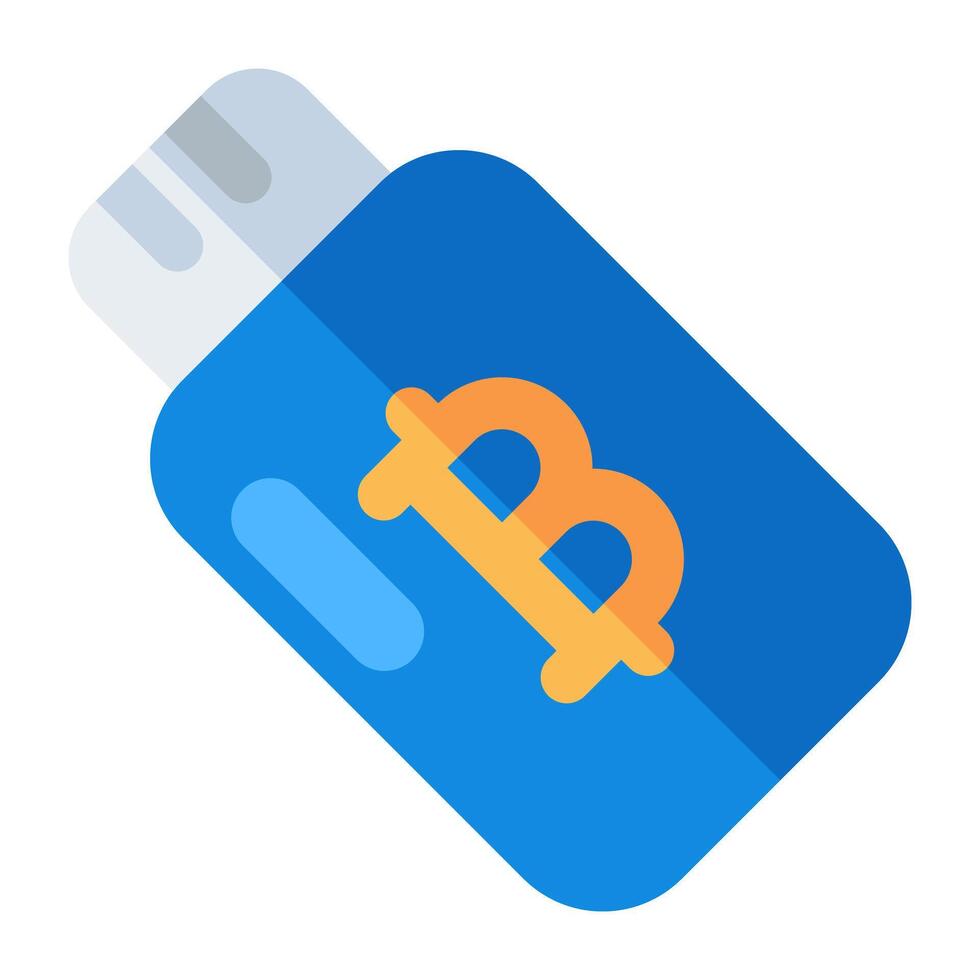 creatief ontwerp icoon van bitcoin USB vector