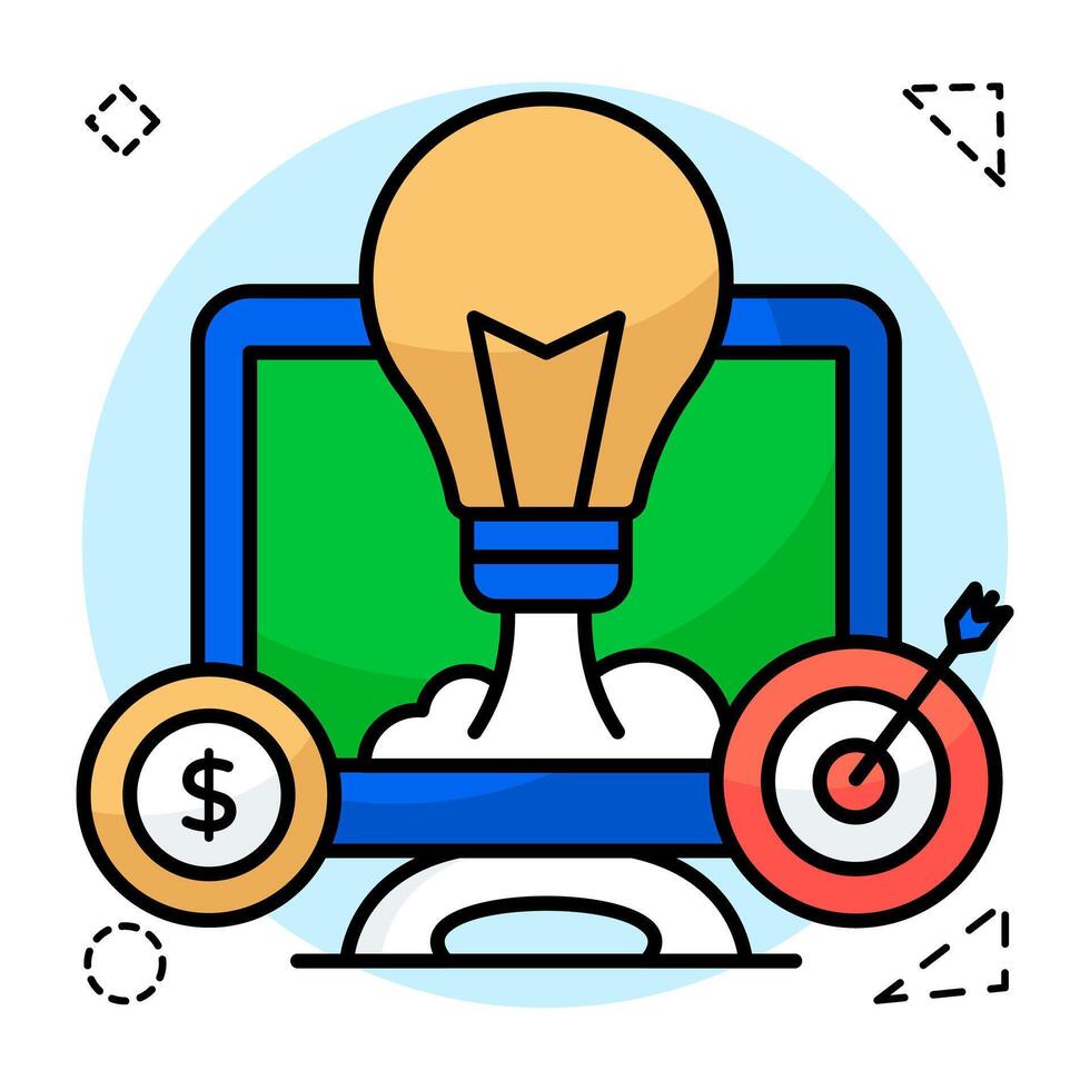 een bewerkbare ontwerp icoon van financieel idee vector