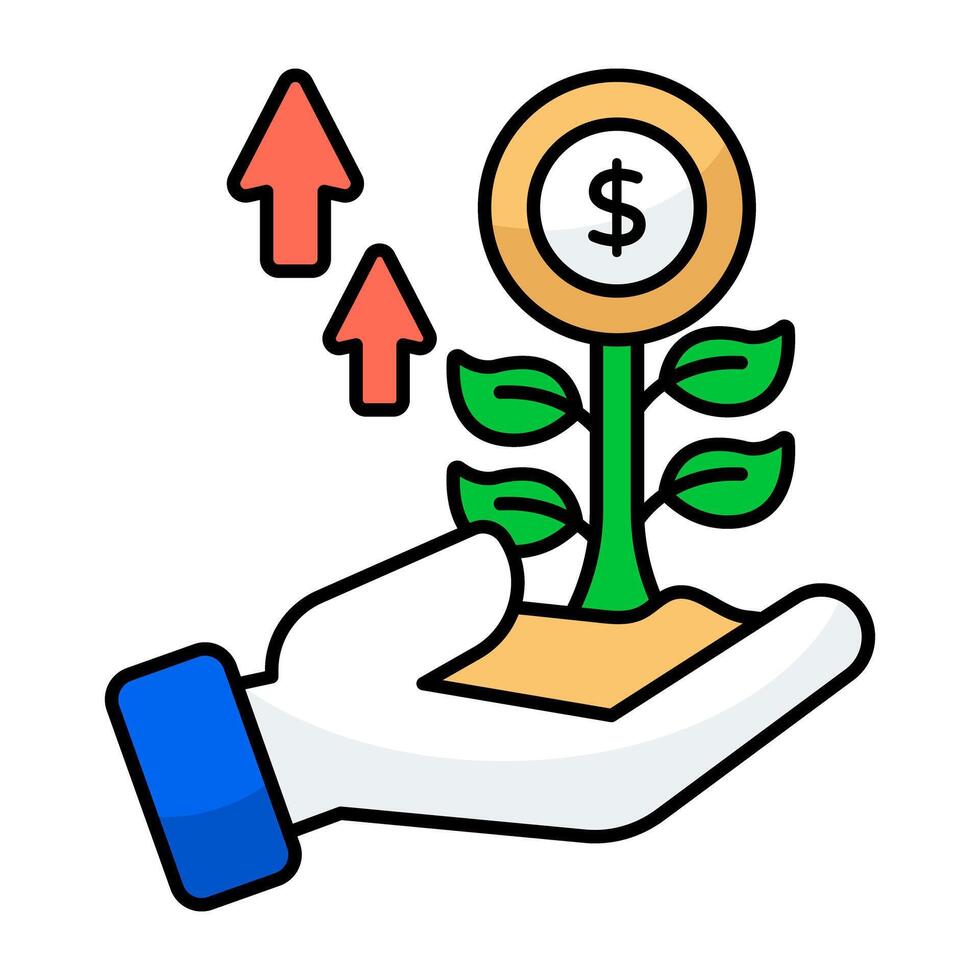 een perfect designicoon van dollarplant vector