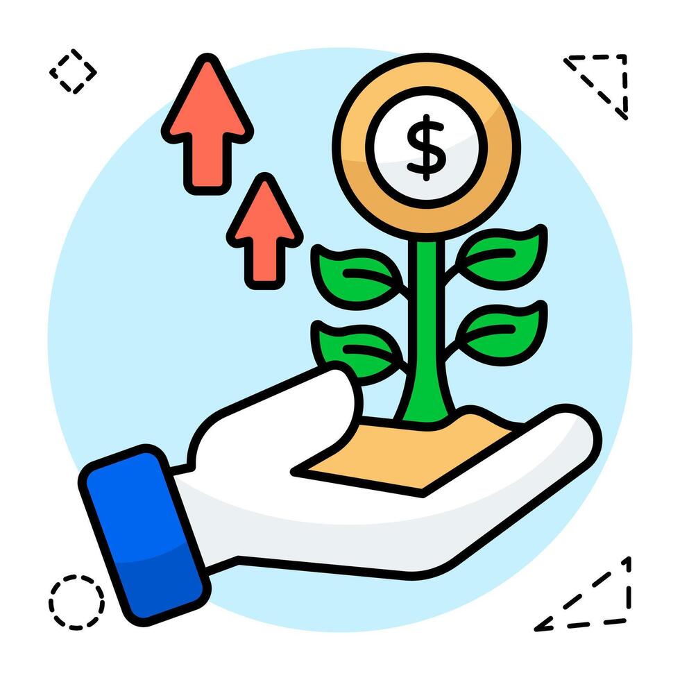 een perfect designicoon van dollarplant vector