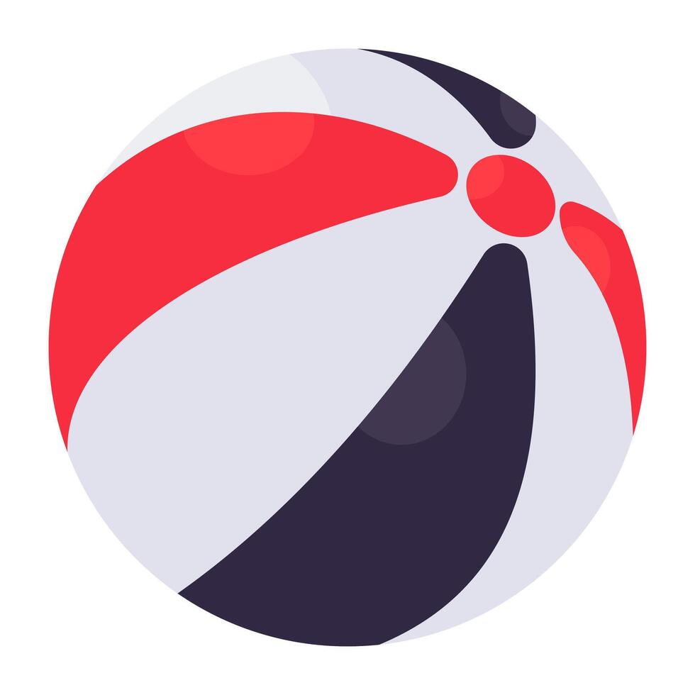 bewerkbare ontwerp icoon van strand bal vector