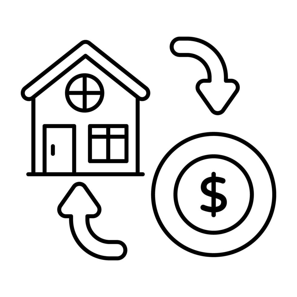 een creatief ontwerp icoon van kopen huis vector