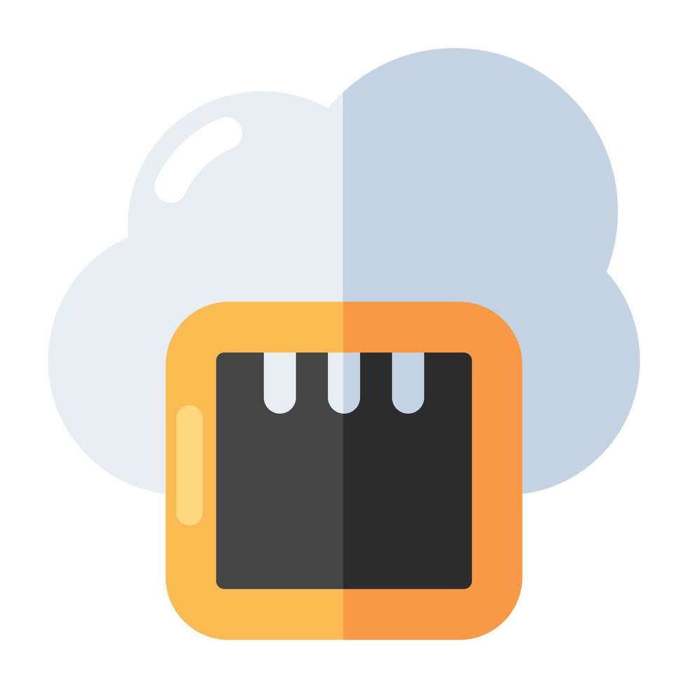 perfect design icoon van cloud port vector