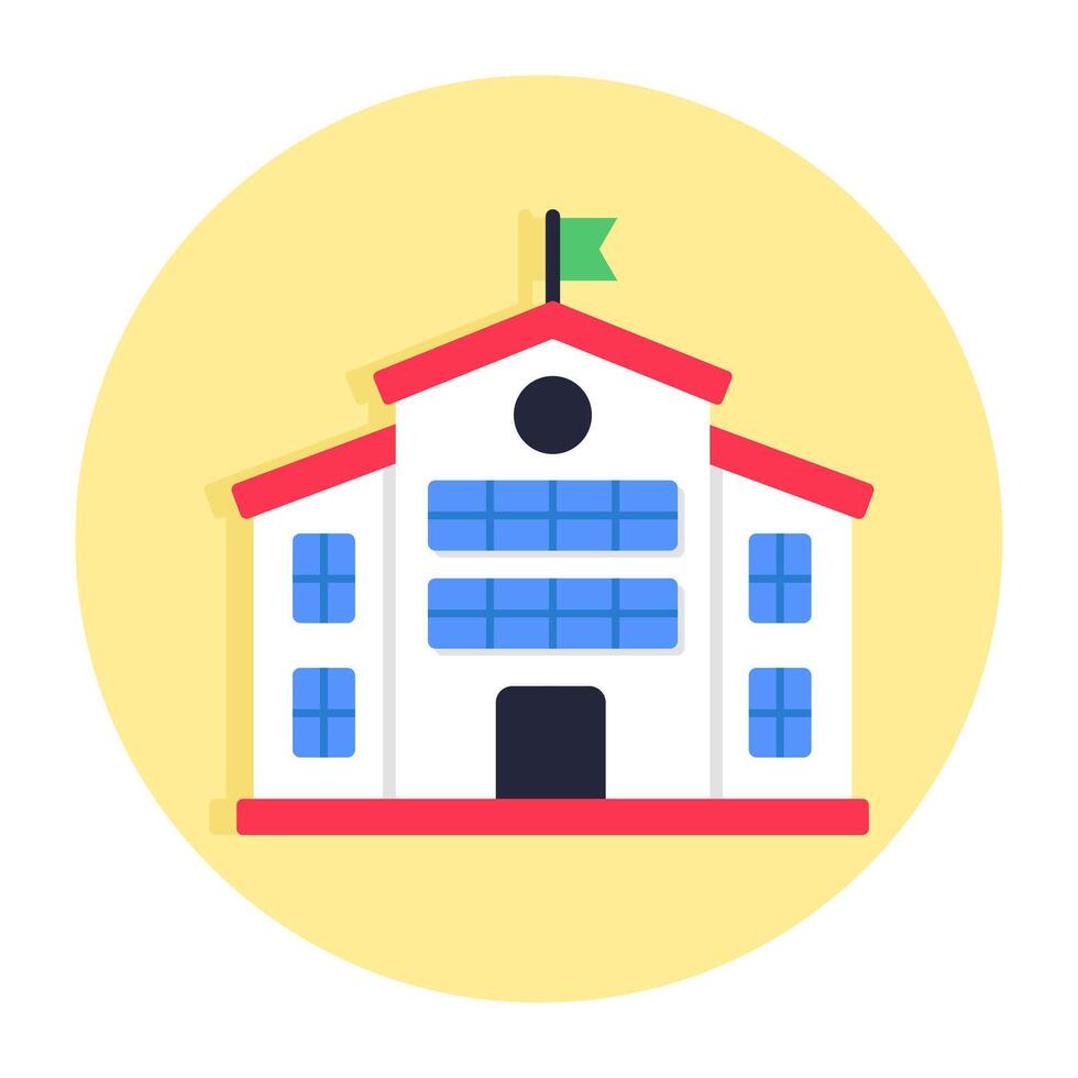 een perfect ontwerp icoon van school- gebouw vector
