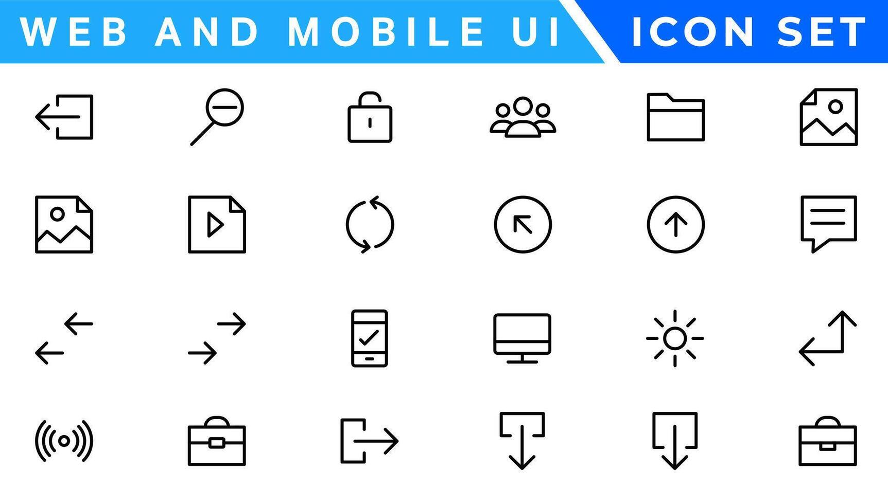 ui pictogrammen set. vector. voor mobiel, web, sociaal media, bedrijf. gebruiker koppel elementen voor mobiel app. gemakkelijk modern ontwerp. vector