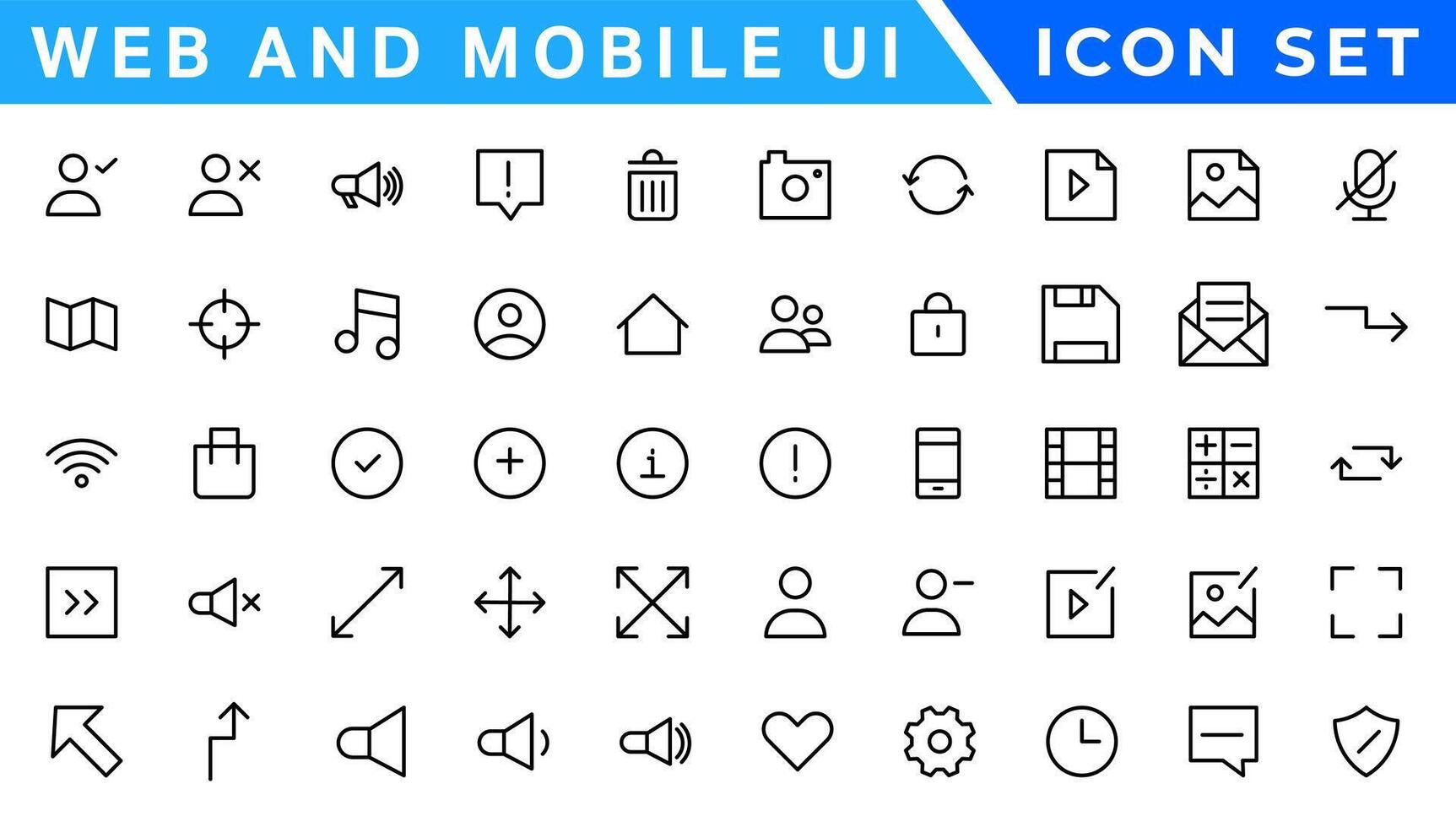 ui pictogrammen set. vector. voor mobiel, web, sociaal media, bedrijf. gebruiker koppel elementen voor mobiel app. gemakkelijk modern ontwerp. vector