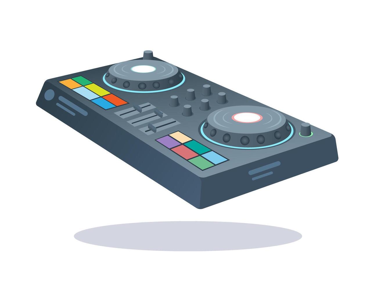 dj menger apparaat muziek- instrument illustratie vector