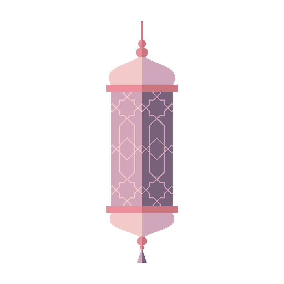 Ramadan lamp vlak kleurrijk stijl. oud oosten- vakantie lamp vector illustratie.