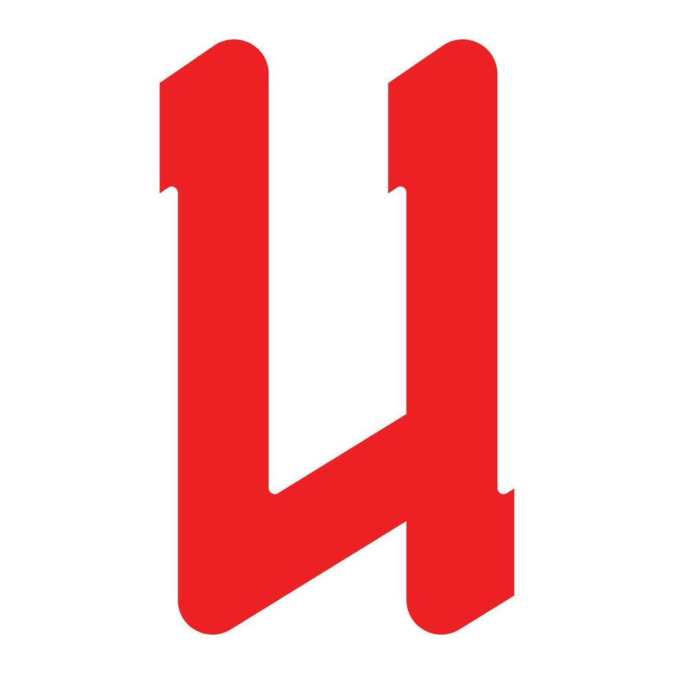 brief u logo vector illustratie ontwerp