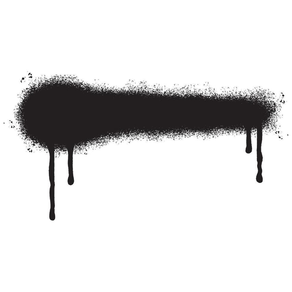 graffiti verstuiven geschilderd lijnen zwart inkt spetters geïsoleerd Aan wit achtergrond. vector