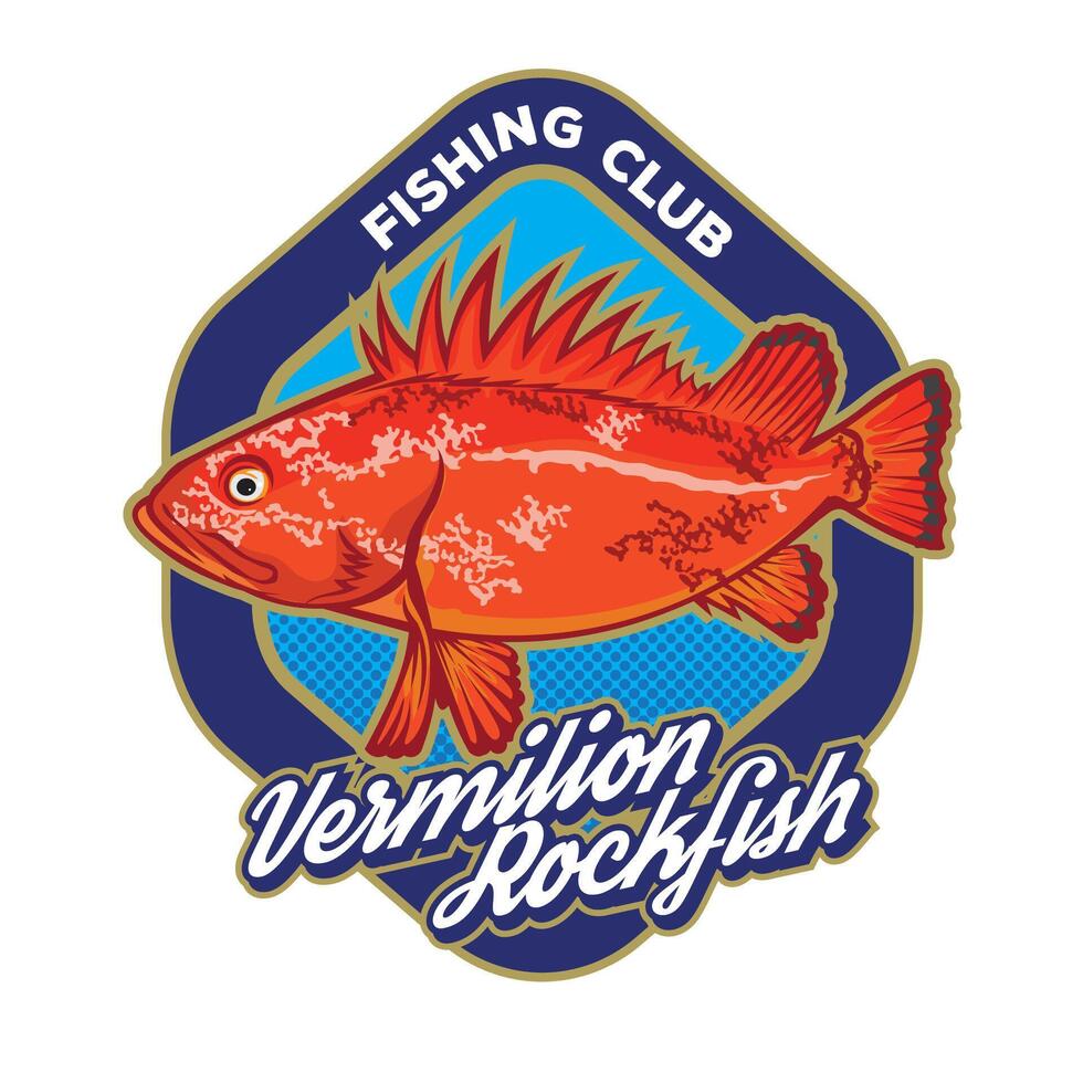 rots vis vector illustratie, perfect voor visvangst club logo en t overhemd ontwerp