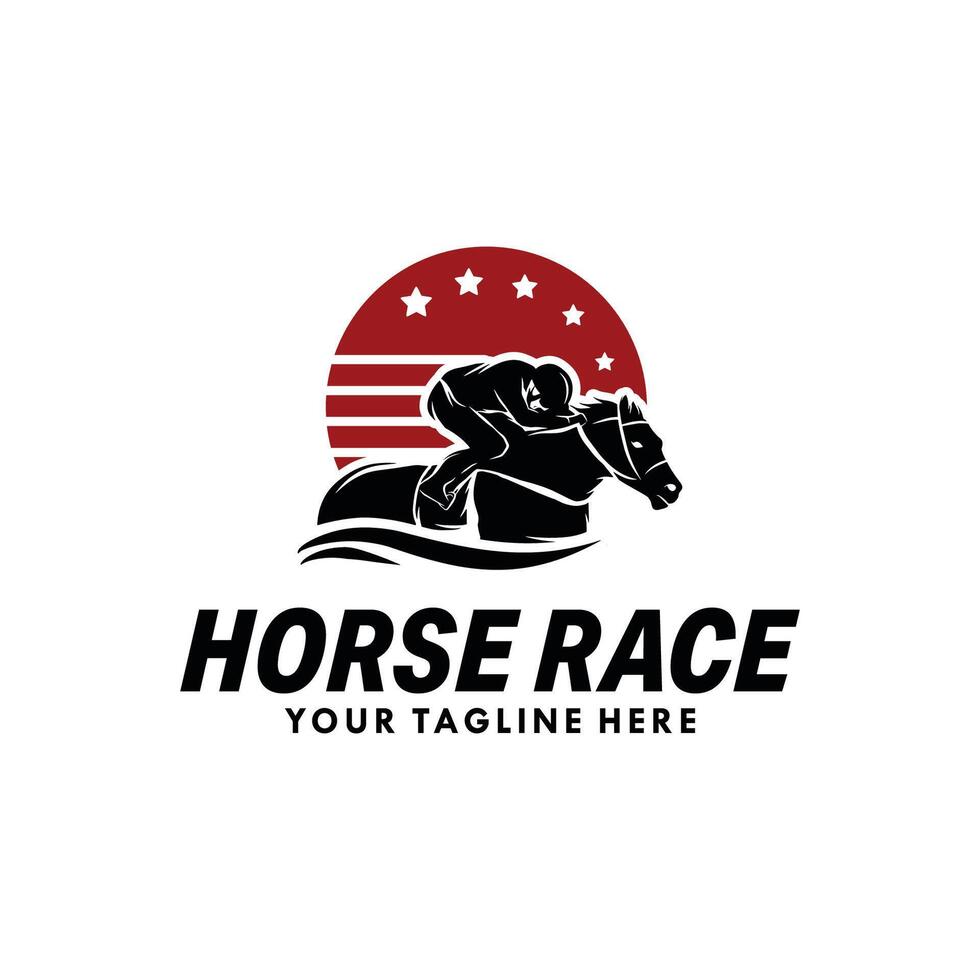 paard racing sport silhouet logo ontwerp vector