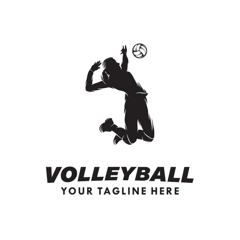 volley bal sport logo ontwerp sjabloon vector