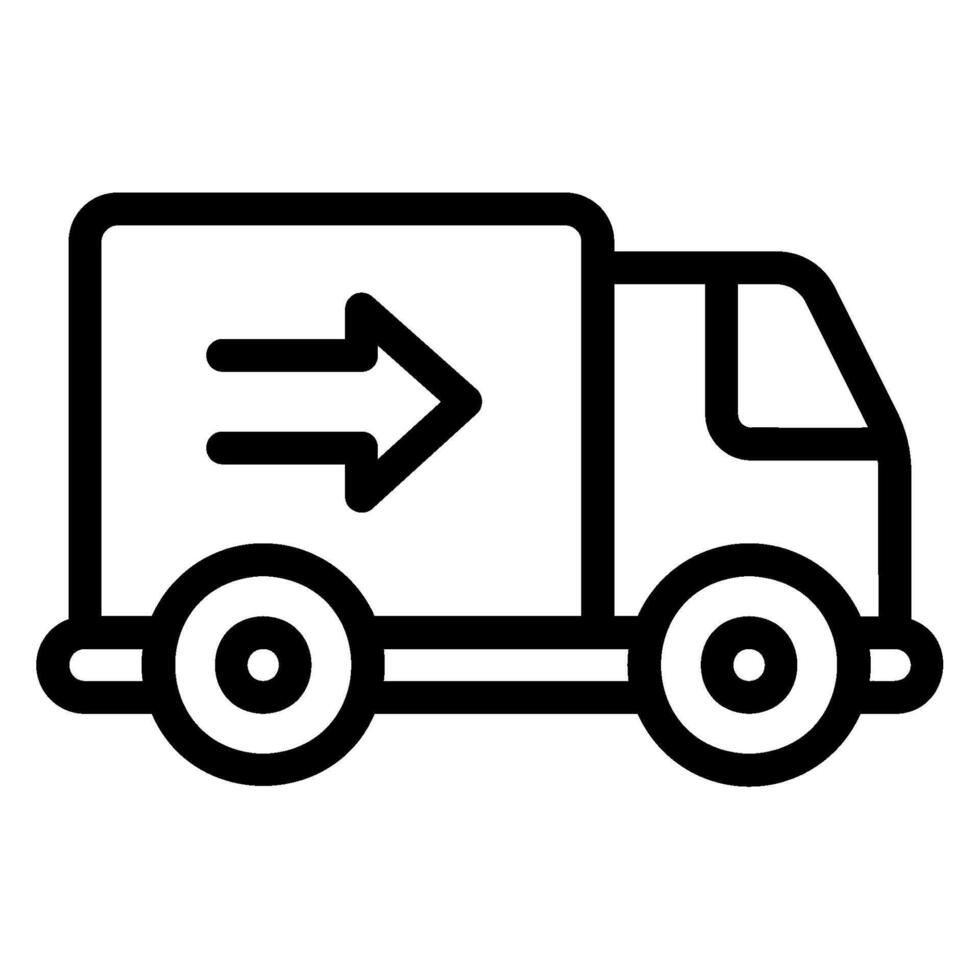 levering vrachtwagen lijn pictogram vector