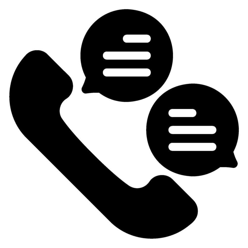 telefoongesprek glyph-pictogram vector