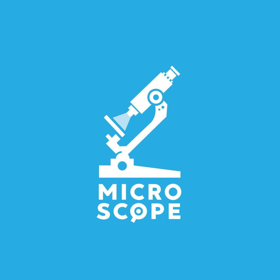 vector illustratie van microscoop logo icoon voor wetenschap en technologie