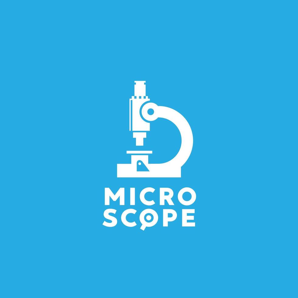 vector illustratie van microscoop logo icoon voor wetenschap en technologie
