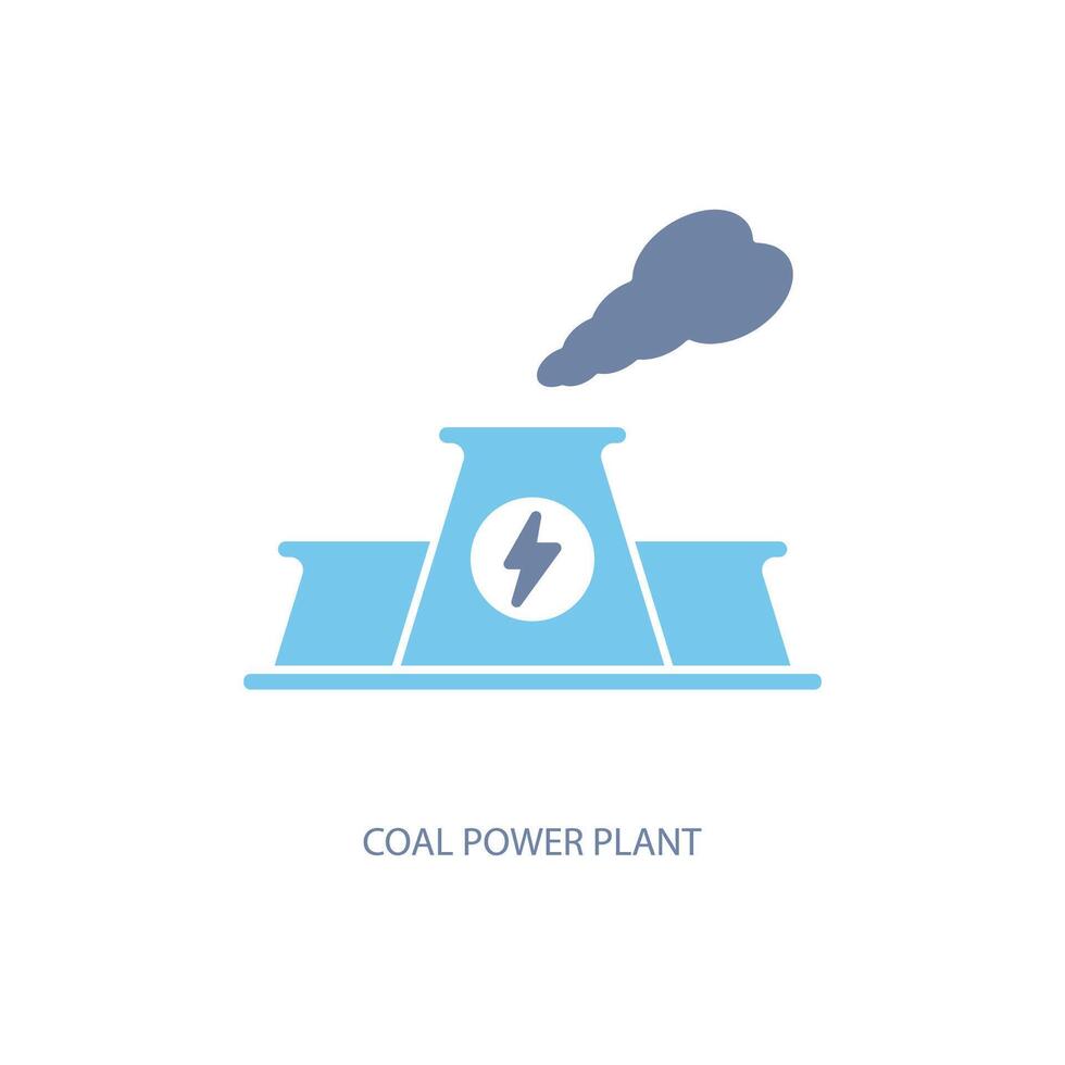 steenkool macht fabriek concept lijn icoon. gemakkelijk element illustratie. steenkool macht fabriek concept schets symbool ontwerp. vector