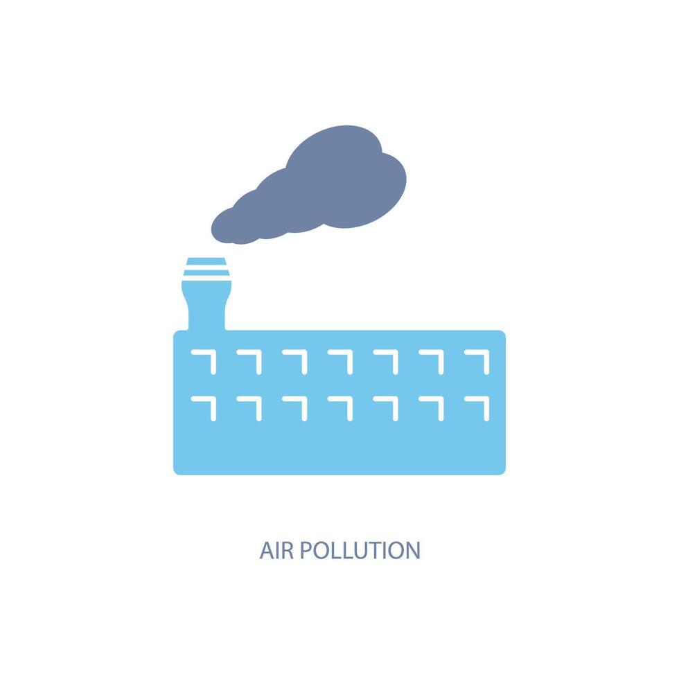lucht verontreiniging concept lijn icoon. gemakkelijk element illustratie. lucht verontreiniging concept schets symbool ontwerp. vector