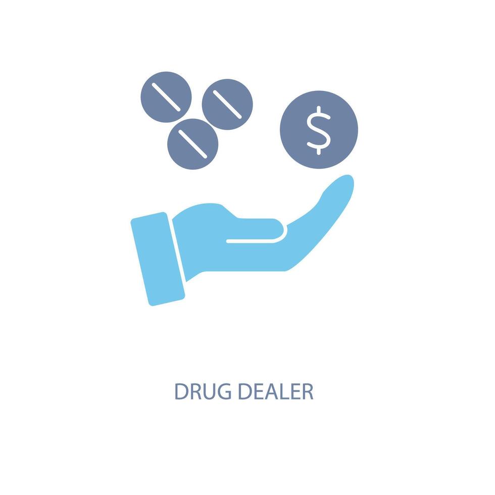 drug handelaar concept lijn icoon. gemakkelijk element illustratie. drug handelaar concept schets symbool ontwerp. vector
