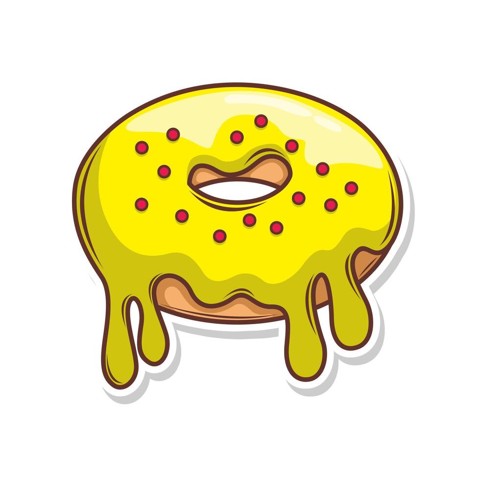 heerlijk donut vector hand- trek illustratie