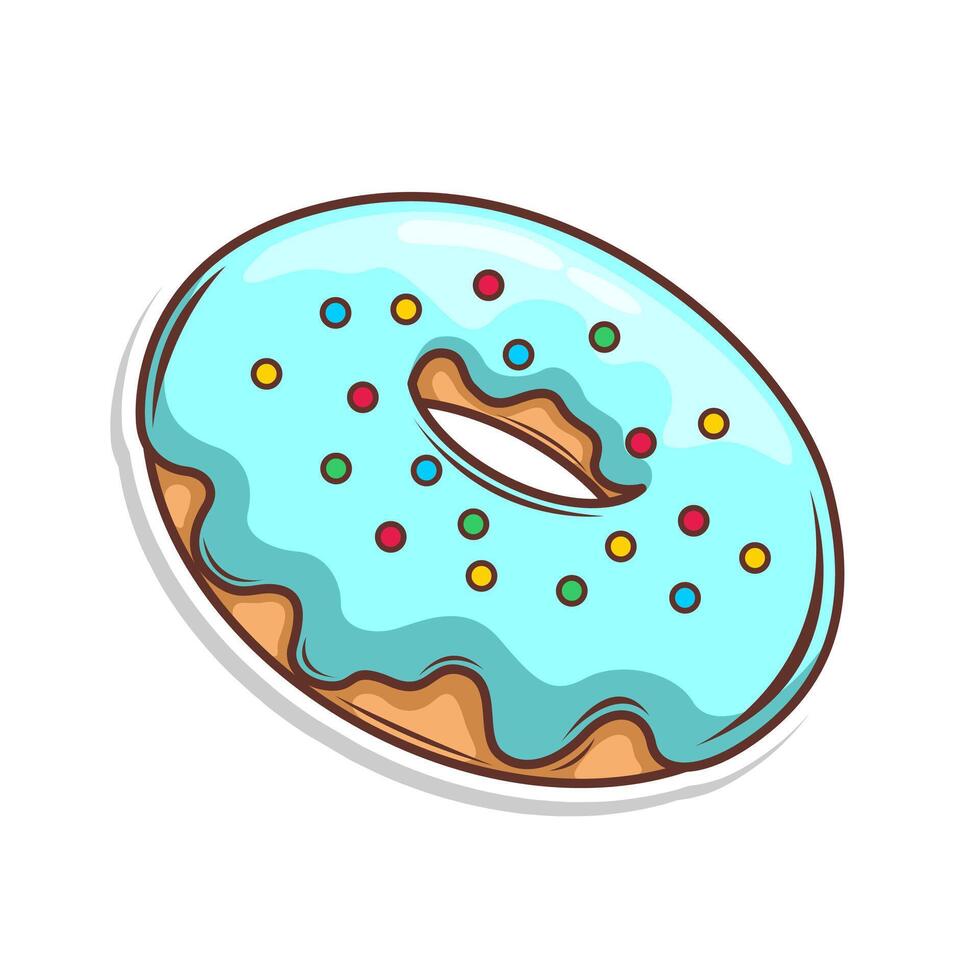 heerlijk donut vector hand- trek illustratie