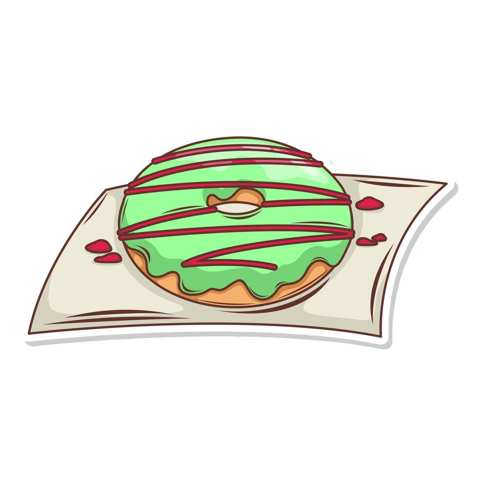 heerlijk donut vector hand- trek illustratie