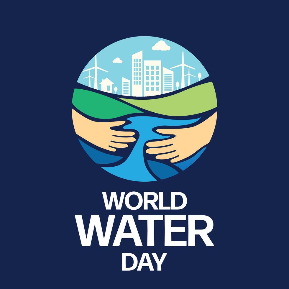 wereld water dag , opslaan de water logo ontwerp sjabloon vector