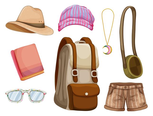 hipster items vector