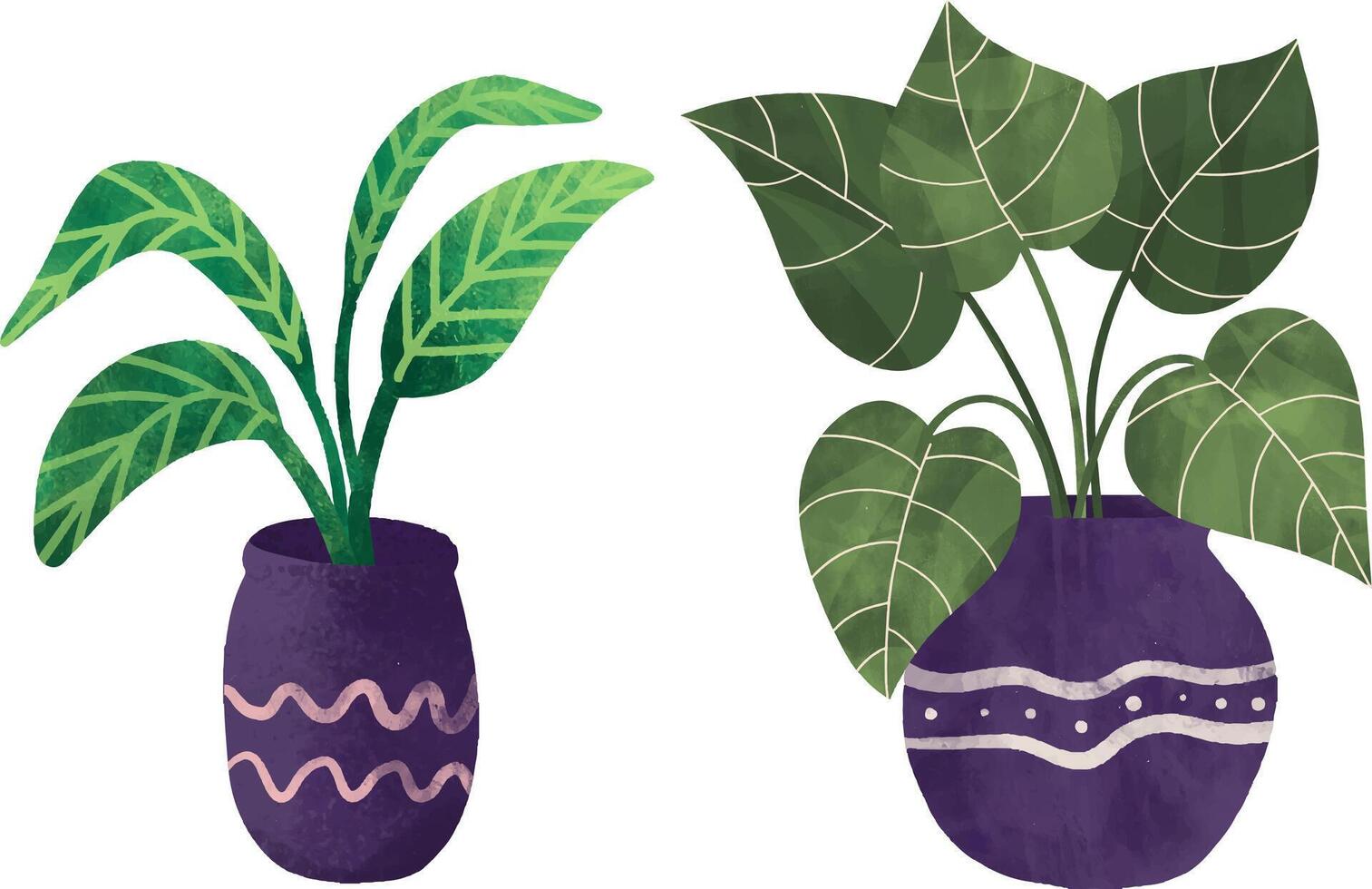 kamerplant Aan pot waterverf illustratie vector