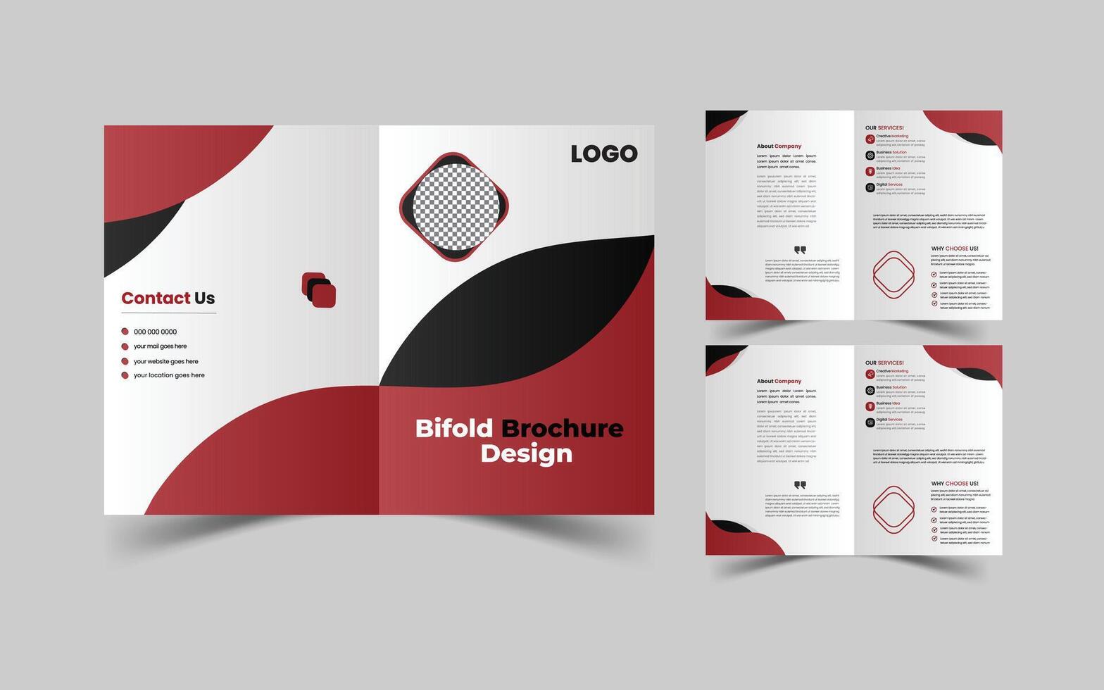 tweevoudig brochure ontwerp teamplaat vector