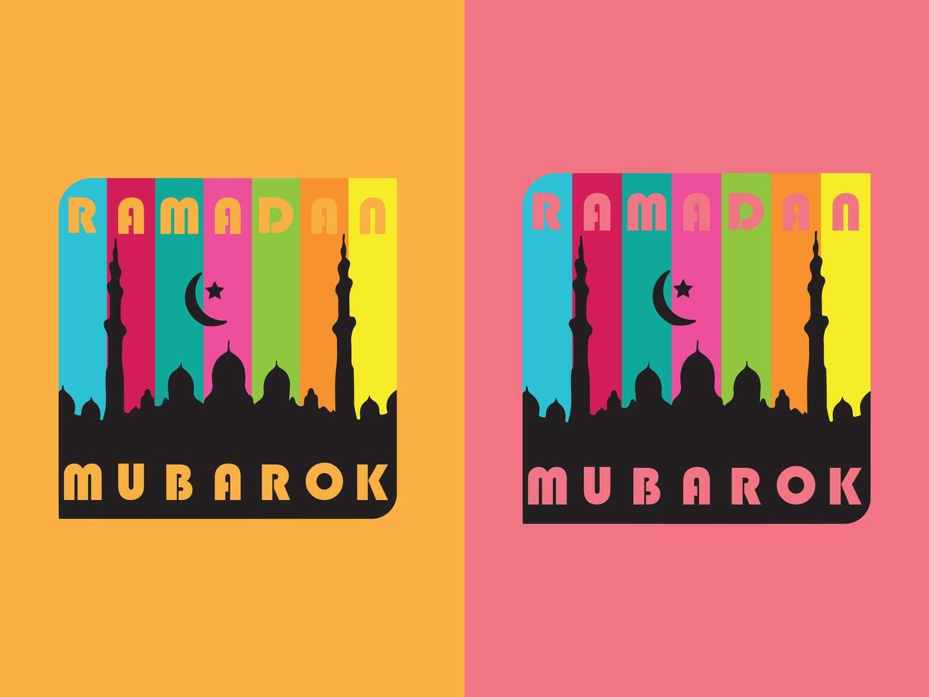 Ramadan mubarak t overhemd ontwerp vector sjabloon