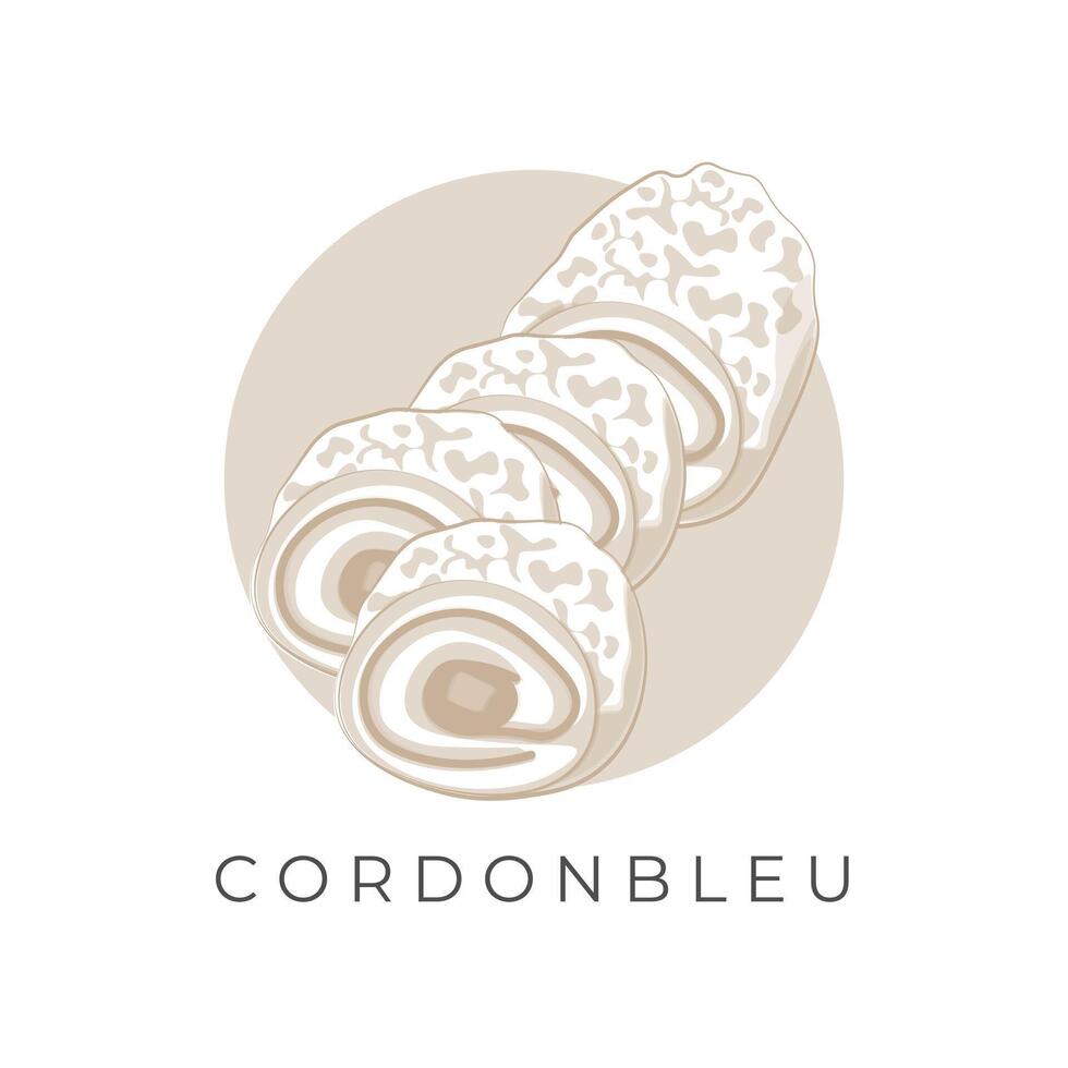 vector illustratie logo lijn kunst besnoeiing cordon bleu
