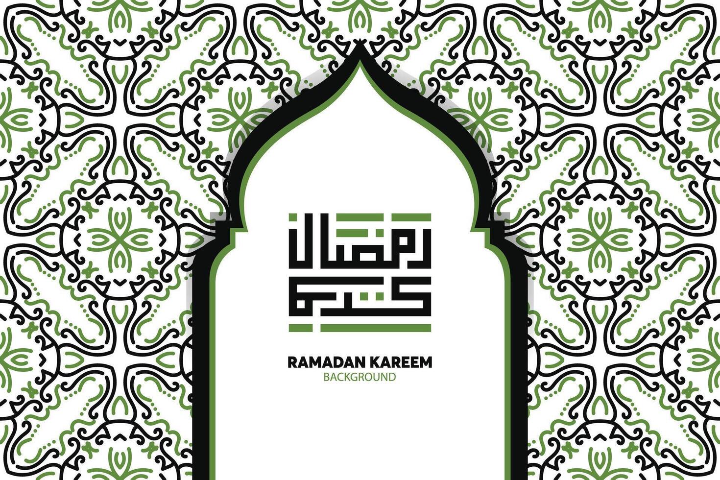 Ramadan kareem Islamitisch ontwerp met Arabisch patroon en schoonschrift vector