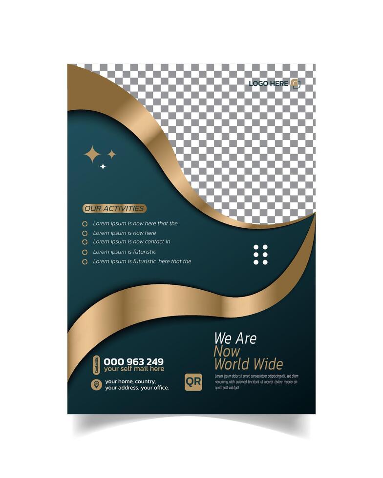 modern verbazingwekkend bedrijf folder of luxe bedrijf brochure modern creatief bedrijf poster vector