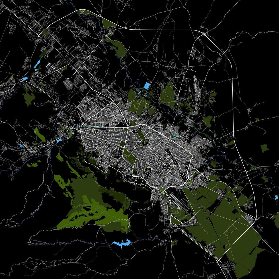 stad kaart van mashhad, razavi khorasan provincie, ik rende vector