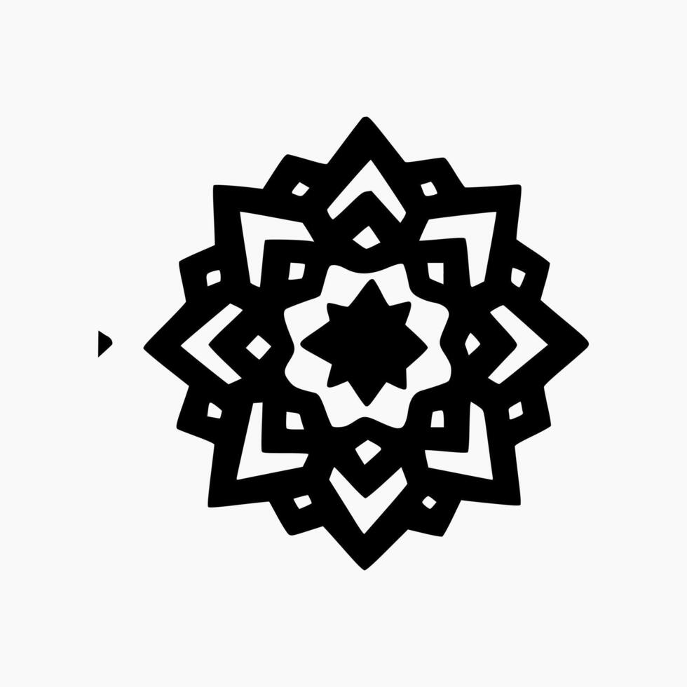 Islamitisch geometrisch. abstract mandala. etnisch decoratief element. Islam, Arabisch, Indisch, en poef motieven vector