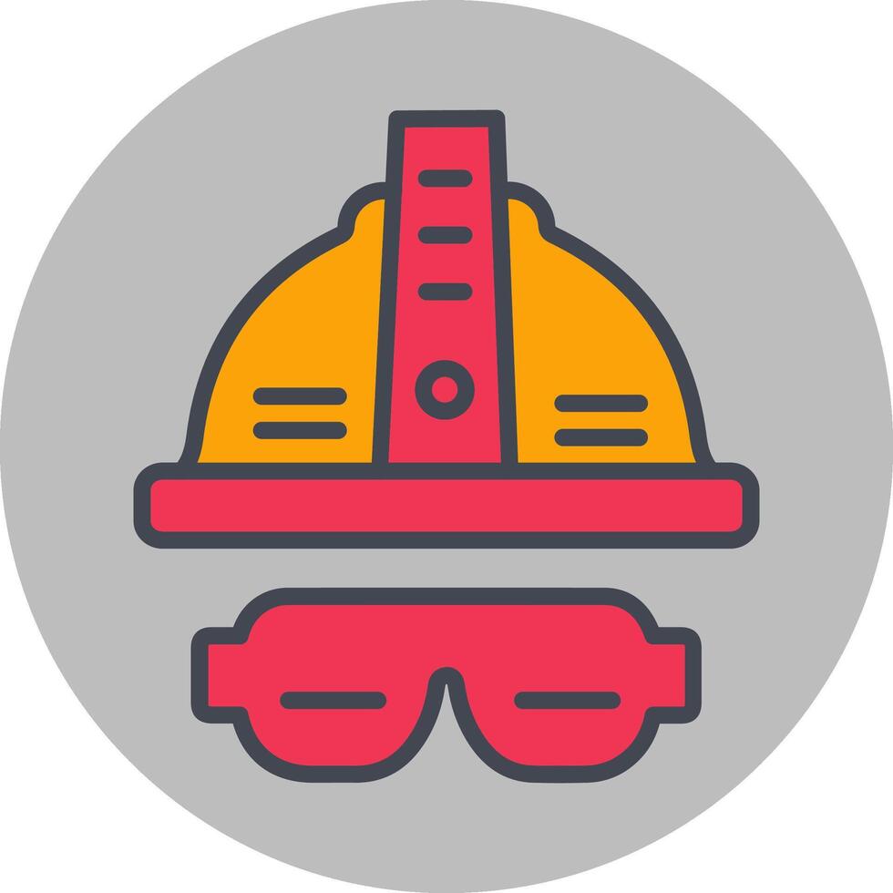bril en helm vector icoon