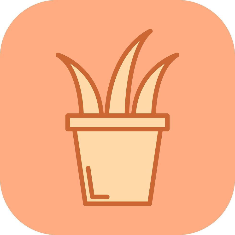 gras pot vector icoon