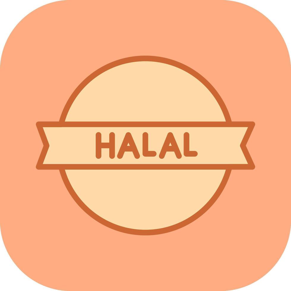 halal sticker vector icoon