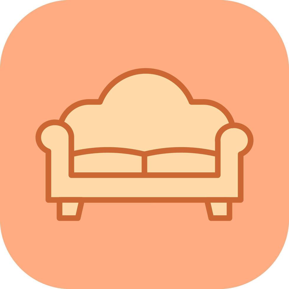 dubbele sofa vector icoon