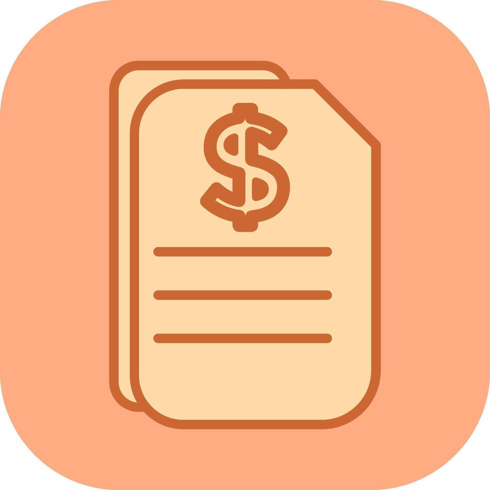 dollar document vector icoon