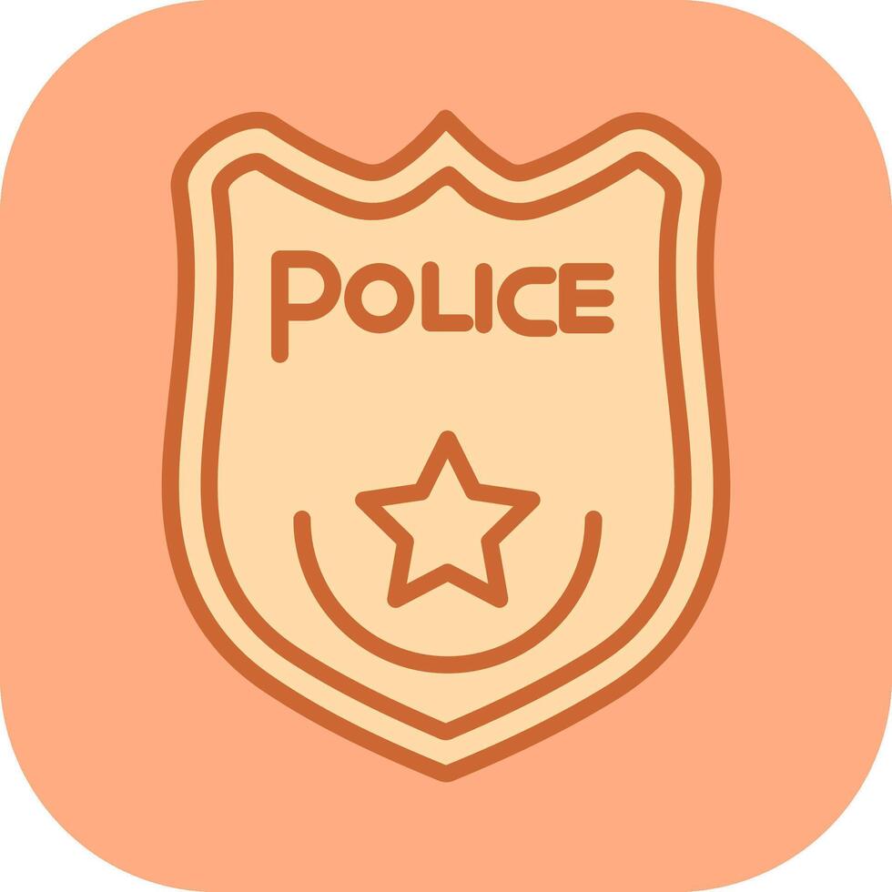Politie insigne ik vector icoon